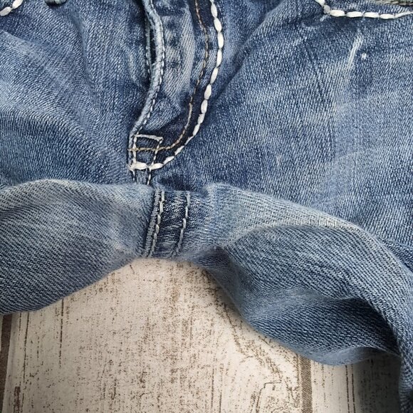 Miss Chic USA White Stitching Y2K Ultra Low Rise Jeans - Picture 4 of 9